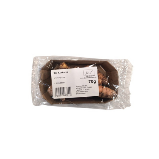 Bio Kurkuma Peru 70g Kartonschale in Folie