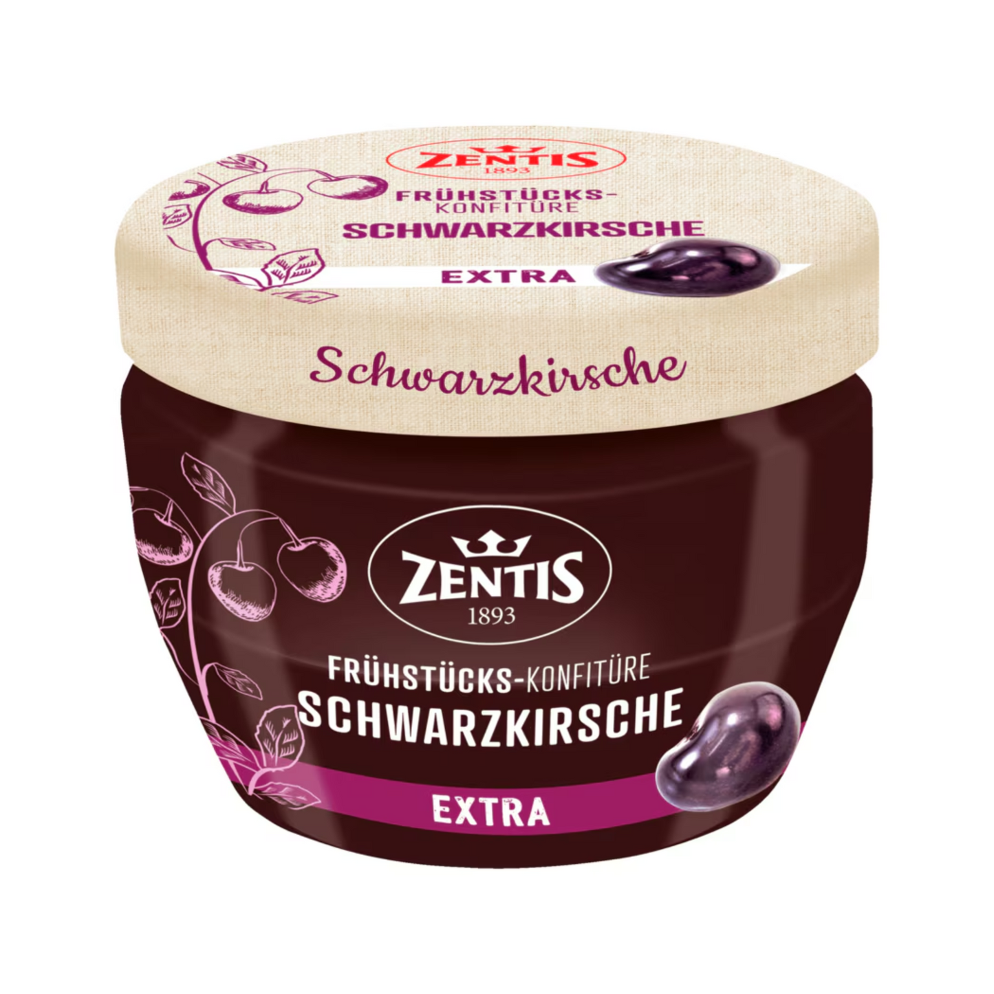 Zentis Frühstücks-Konfitüre Extra Schwarzkirsche 340g