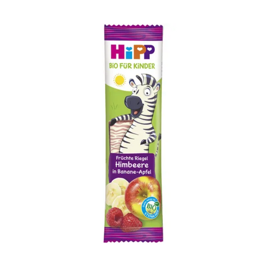 Bio Hipp Früchte Riegel für Kinder Zebra Himbeere in Banane-Apfel 23g