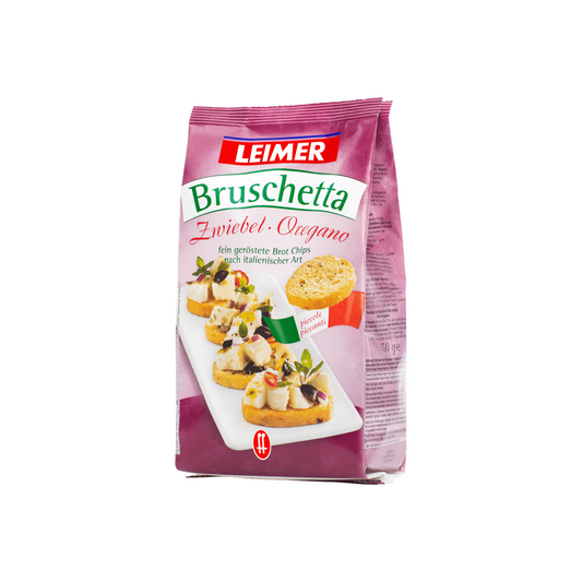 Leimer Bruschetta Brot Chips Zwiebel Oregano 150g