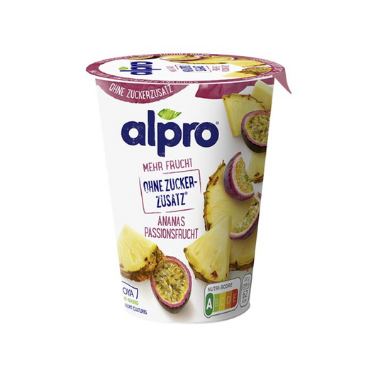 Alpro Soja mehr Frucht ohne Zuckerzusatz Ananas-Passion 400g