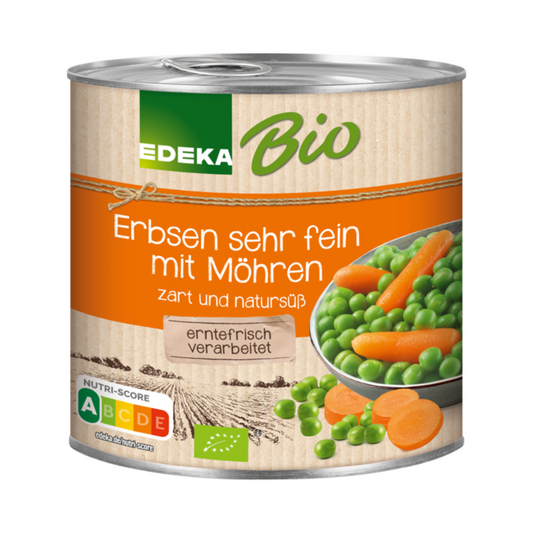 Bio EDEKA Erbsen mit Möhren sehr fein 400g
