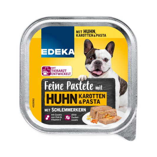 EDEKA Herzstücke Feine Pastete Schlemmerkern mit Huhn,Karotten und Nudeln 300g