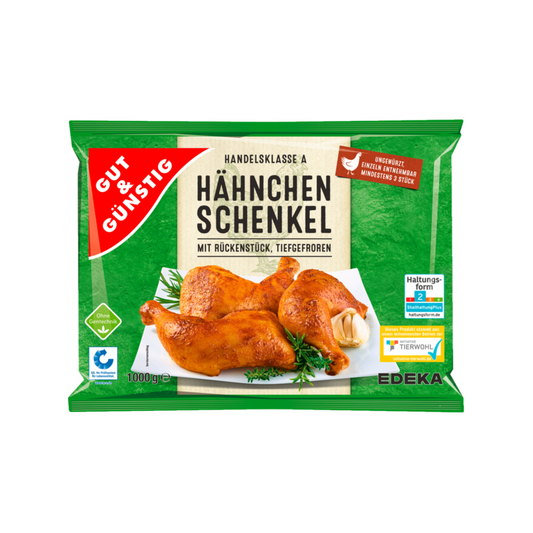 GUT&GÜNSTIG Hähnchenschenkel mit Rückenstück HKL A 1kg VLOG QS ITW