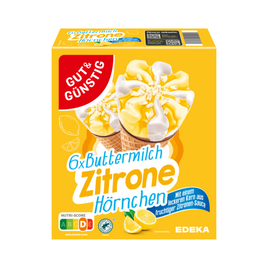GUT&GÜNSTIG Buttermilch-Zitrone Hörnchen 6x120ml