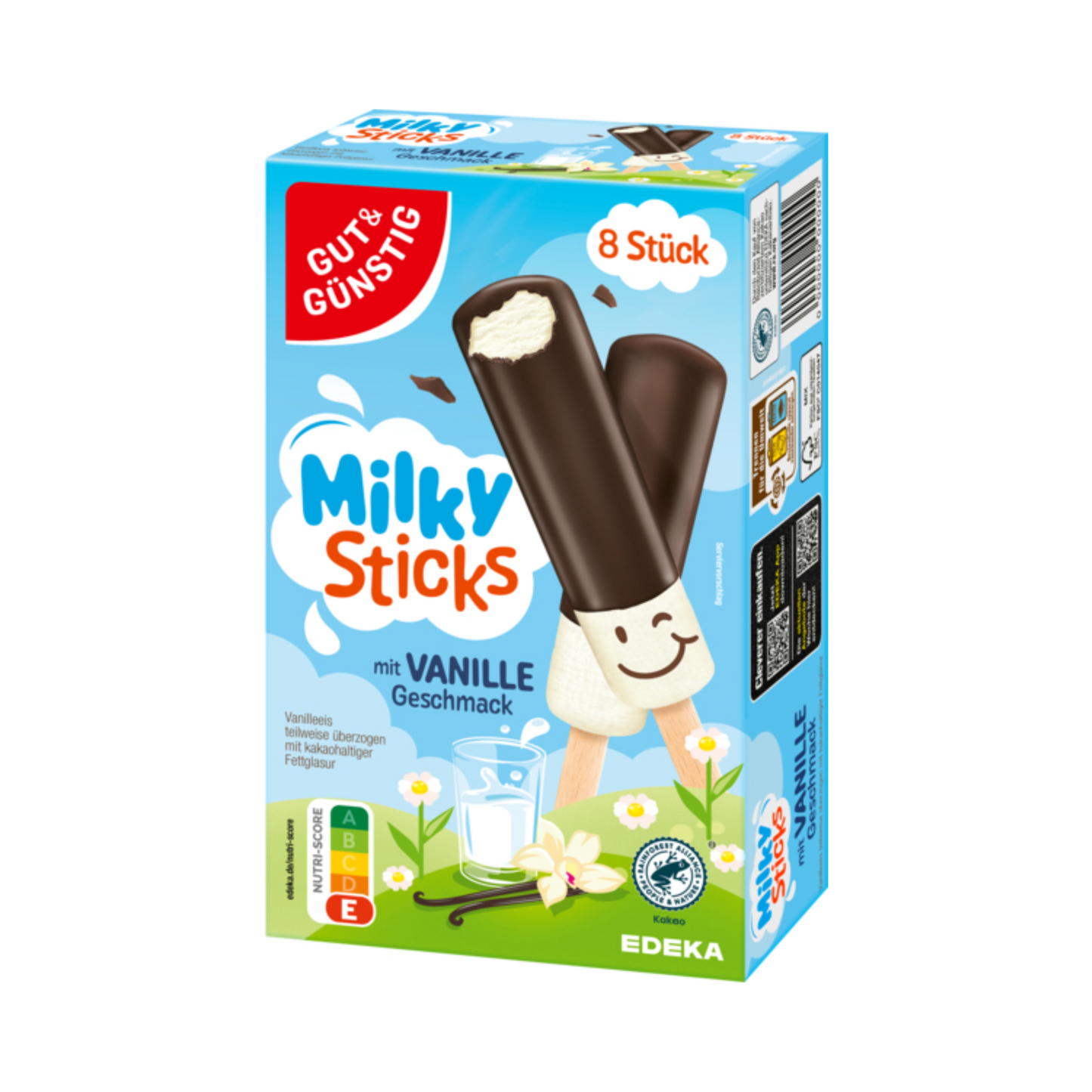 GUT&GÜNSTIG Milch-Eissticks 8x40ml