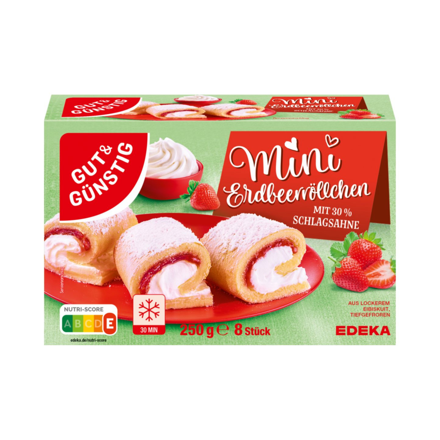 GUT&GÜNSTIG Mini Erdbeerröllchen 250g