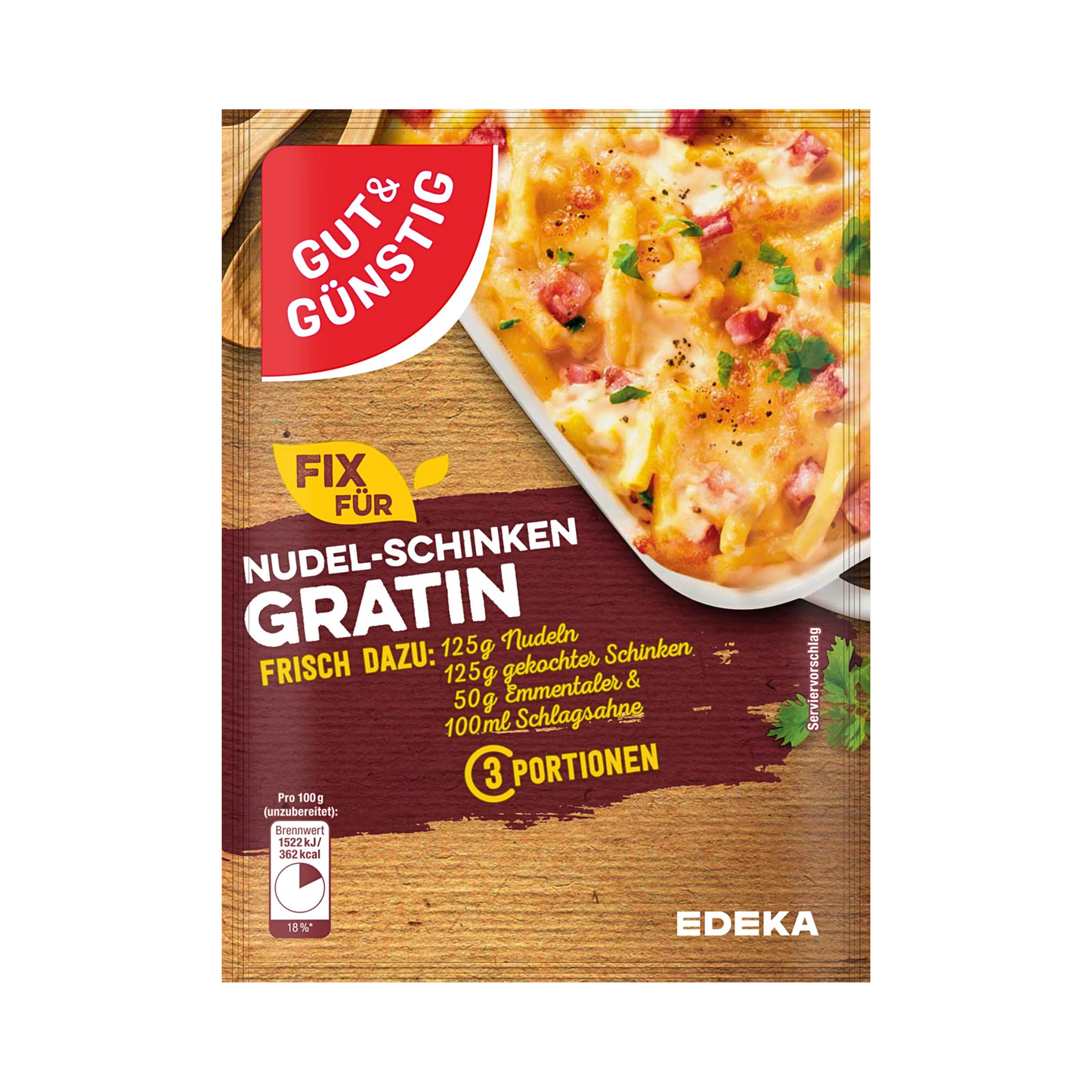 GUT&GÜNSTIG Fix Nudel-Schinken-Gratin 30g