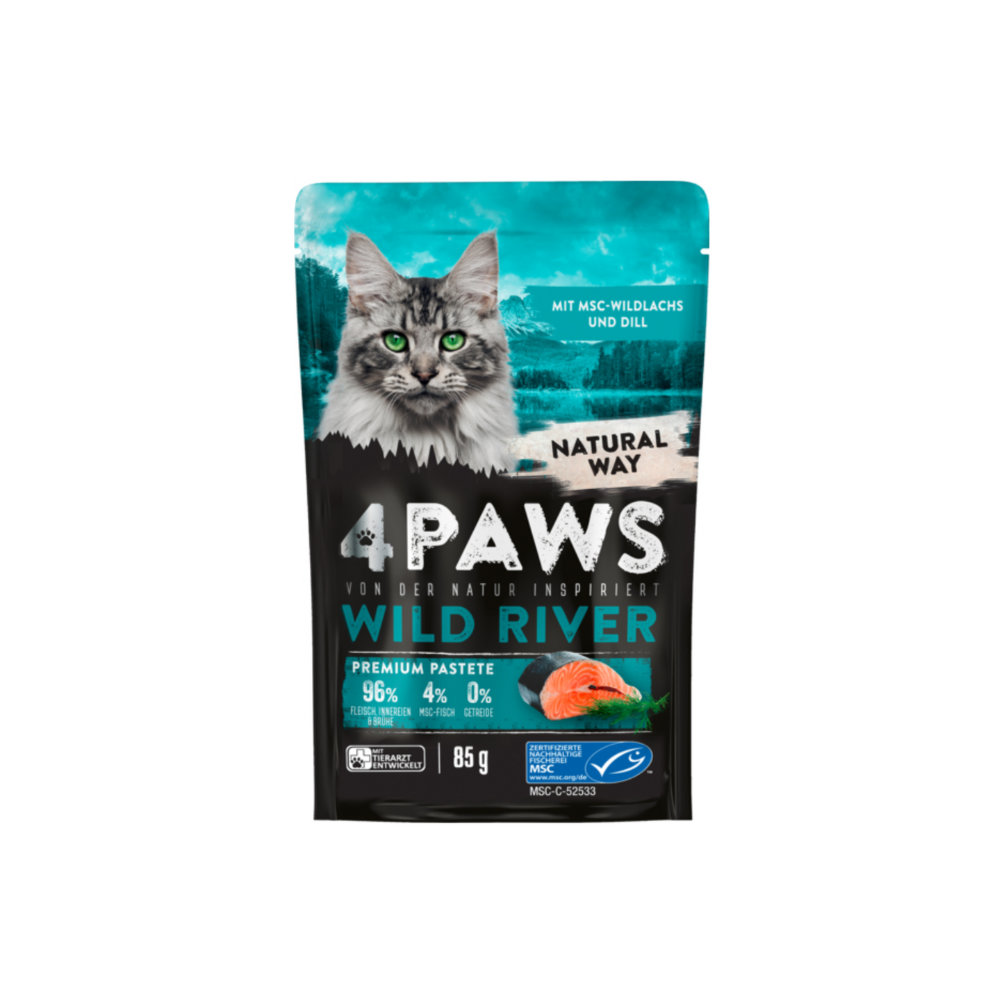 MSC 4Paws wild river Wildlachs und Dill 85g