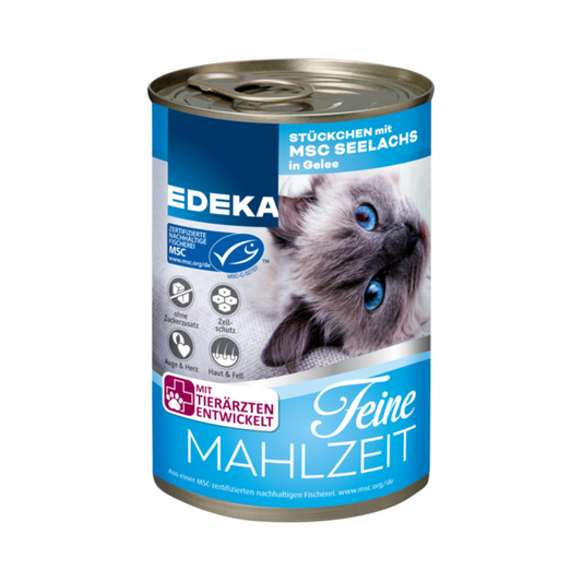 MSC EDEKA Herzstücke Feine Mahlzeit Stückchen mit Seelachs in Gelee 400g