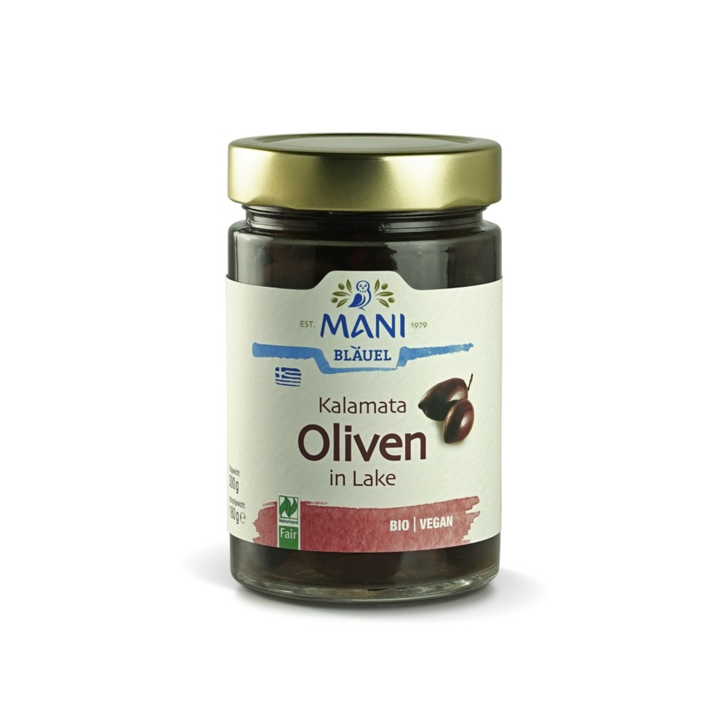 Bio Mani Bläuel Kalamata Oliven in Lake 300g
