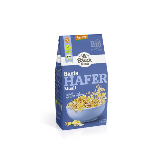 Demeter Bauckhof Hafer Müsli Basis ungesüßt glutenfrei 425g