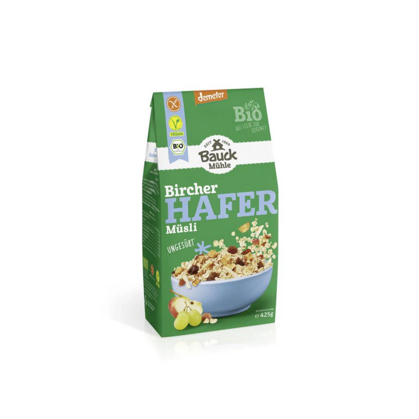 Demeter Bauckhof Hafer Müsli Bircher ungesüßt glutenfrei 425g