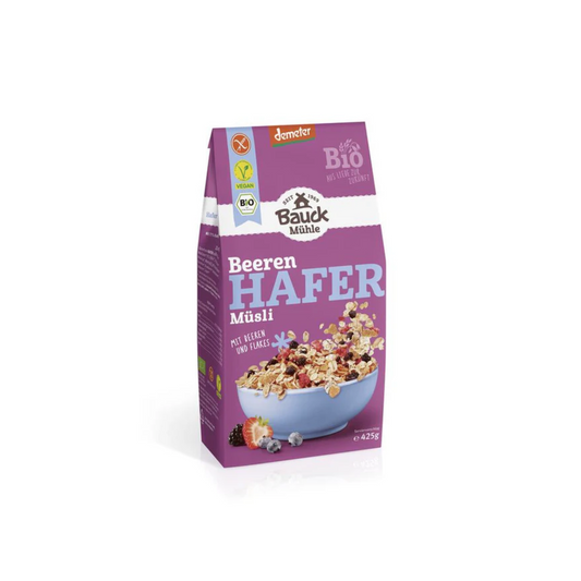 Demeter Bauckhof Hafer Müsli Beeren glutenfrei 425g