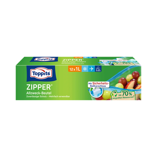 Toppits Zipperbeutel 1l 12ST
