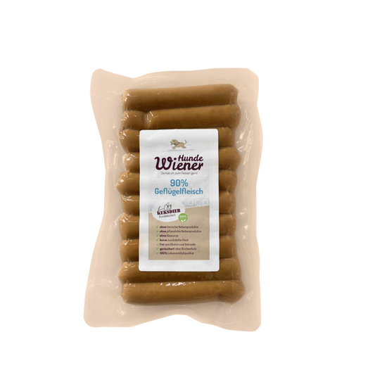 Keksdieb Hunde Wiener mit Geflügel 180g