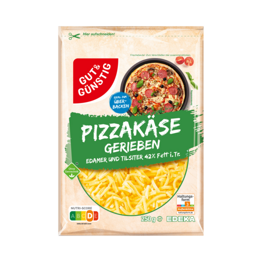 GUT&GÜNSTIG Pizzakäse gerieben 250g VLOG