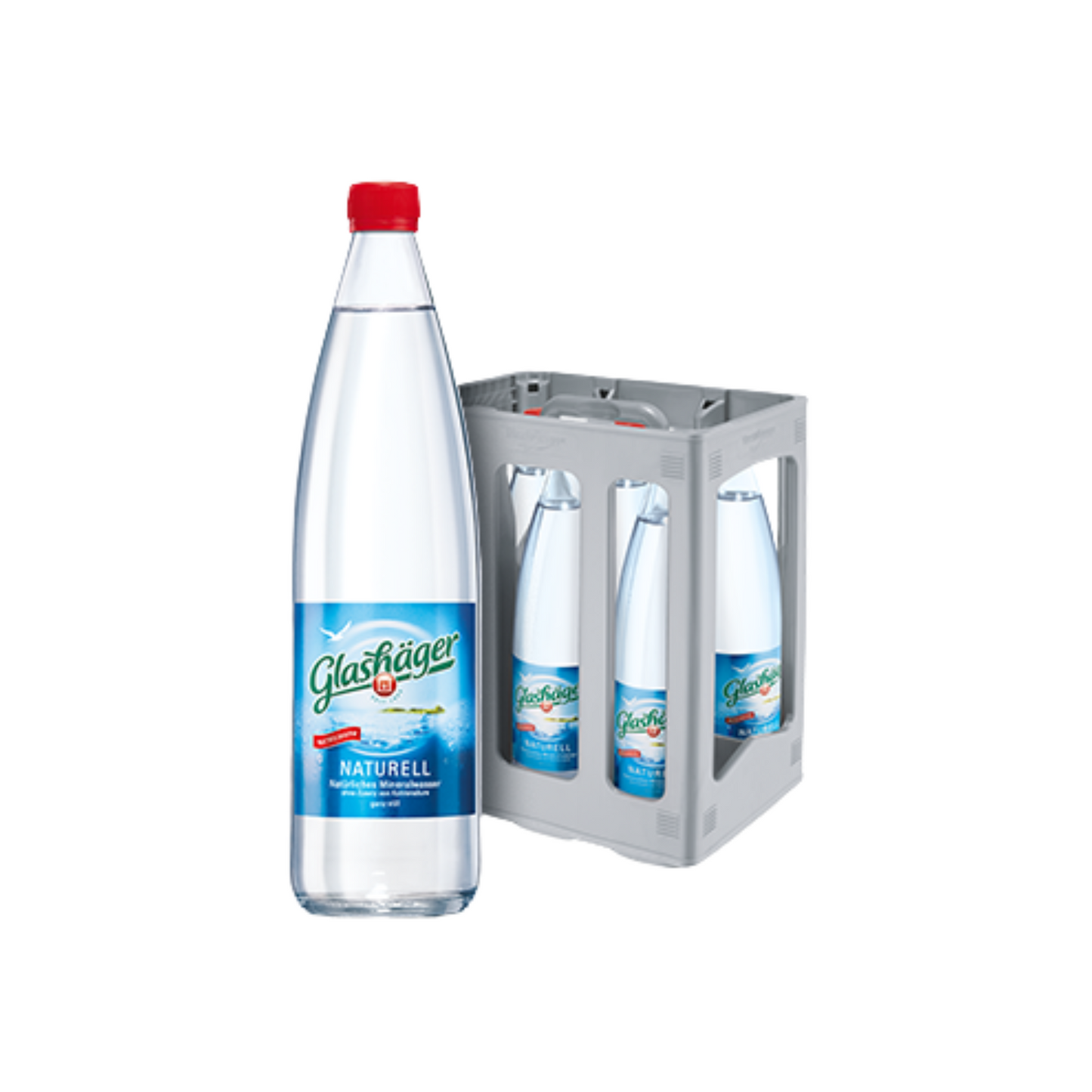 Glashäger naturell  Glasflasche 6 x 1L