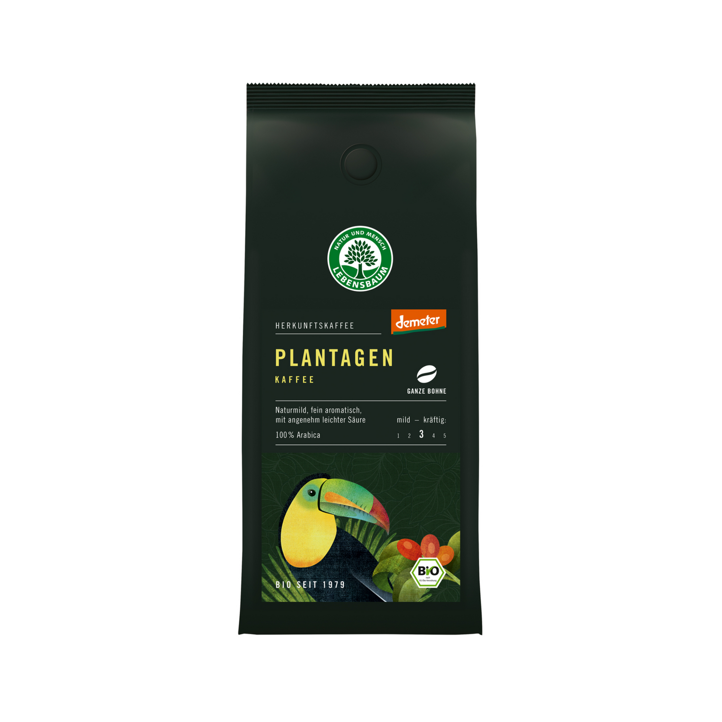 Demeter Lebensbaum Mexiko Plantagen Kaffee ganze Bohne 250g