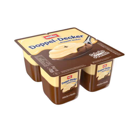 Müller Doppeldecker Schoko&Vanillasosse 4x125g