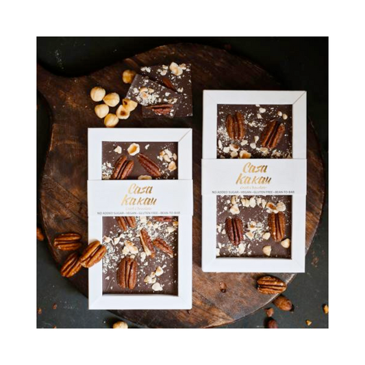 Casa Kakau Craft Chocolate mit Haselnuss&Pecan 80g