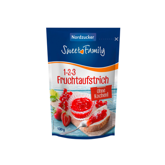 Nordzucker Sweet Family 1-2-3 Fruchtaufstrich ohne Kochen 130g+25%