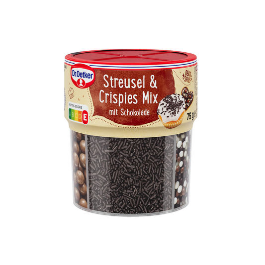 Dr.Oetker Streusel & Crispies Mix mit Schoko 75g