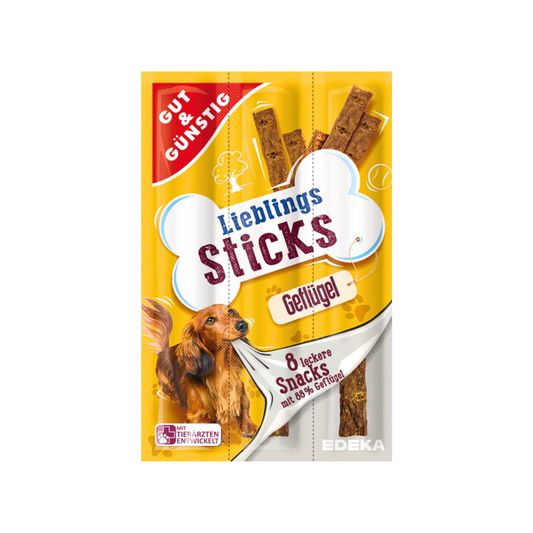 GUT&GÜNSTIG Lieblingssticks mit Geflügel 8x11g