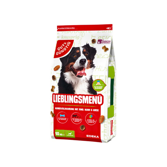 GUT&GÜNSTIG Lieblingsmenü Rind,Huhn,Hirse 10kg