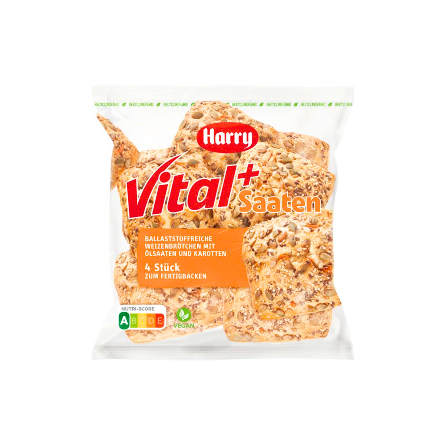Harry Vital+Saaten Brötchen zum Fertigbacken 4ST 360g