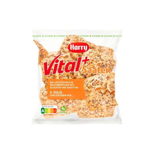 Harry Vital+Saaten Brötchen zum Fertigbacken 4ST 360g