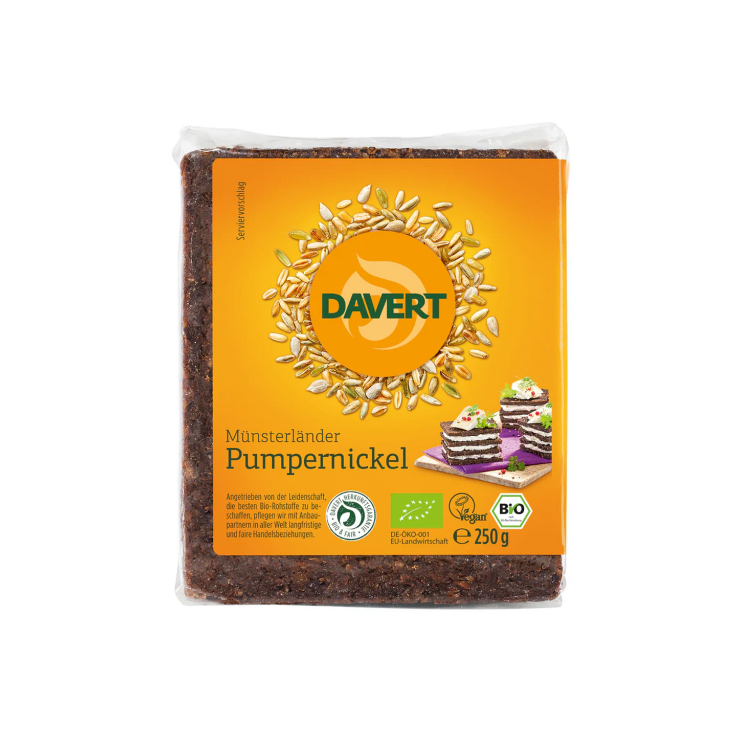 Bio Davert Pumpernickel 250g
