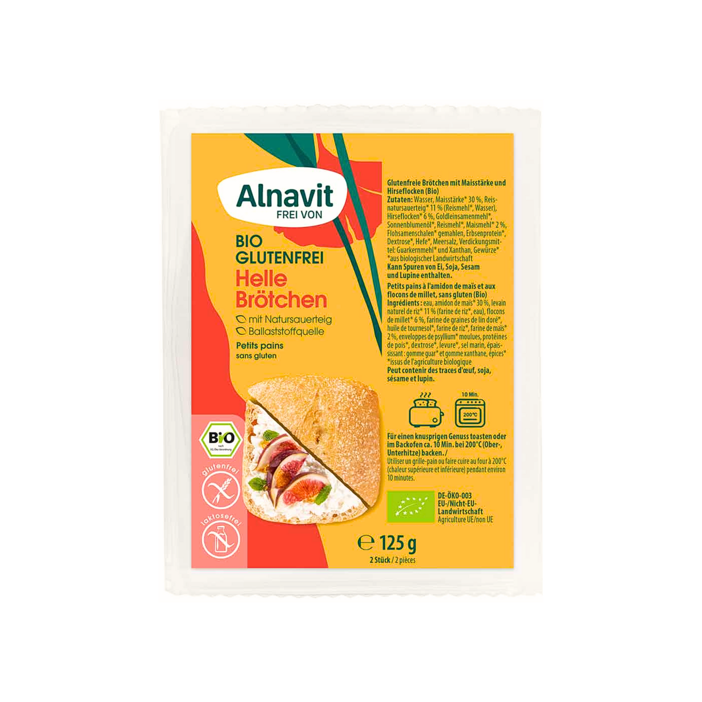 Bio Alnavit helle Brötchen 125g