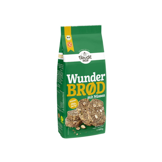 Bio Bauckhof Wunderbrod mit Nüssen glutenfrei 600g