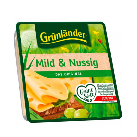 Grünländer Scheiben mild&nussig 48% Vollfettstufe 140g