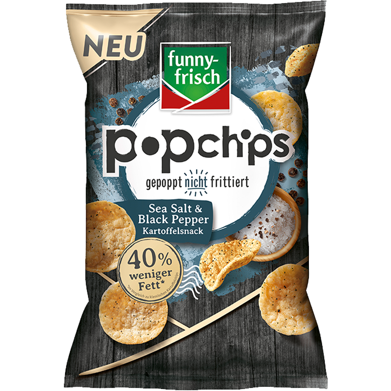 Funny-frisch Popchips Sea Salt&black Pepper 80g