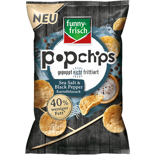 Funny-frisch Popchips Sea Salt&black Pepper 80g