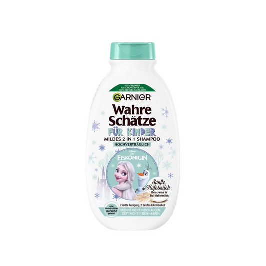 Garnier Wahre Schätze Shampoo 2in1 Kids seidige Reiscreme mit sanfte Hafermilch 250ml