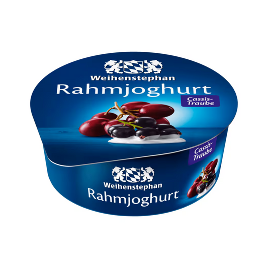 Weihenstephan Rahmjoghurt Cassis Traube 150g