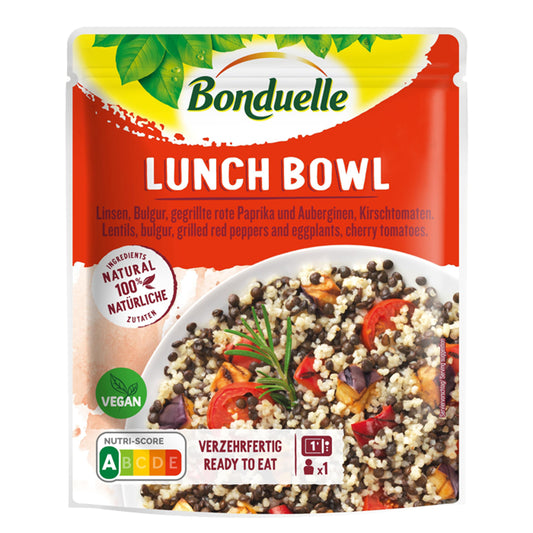 Bonduelle Lunch Bowl Linsen+Bulgur+gegrillte rote Paprika+Auberginen+Kirschtomaten 250g