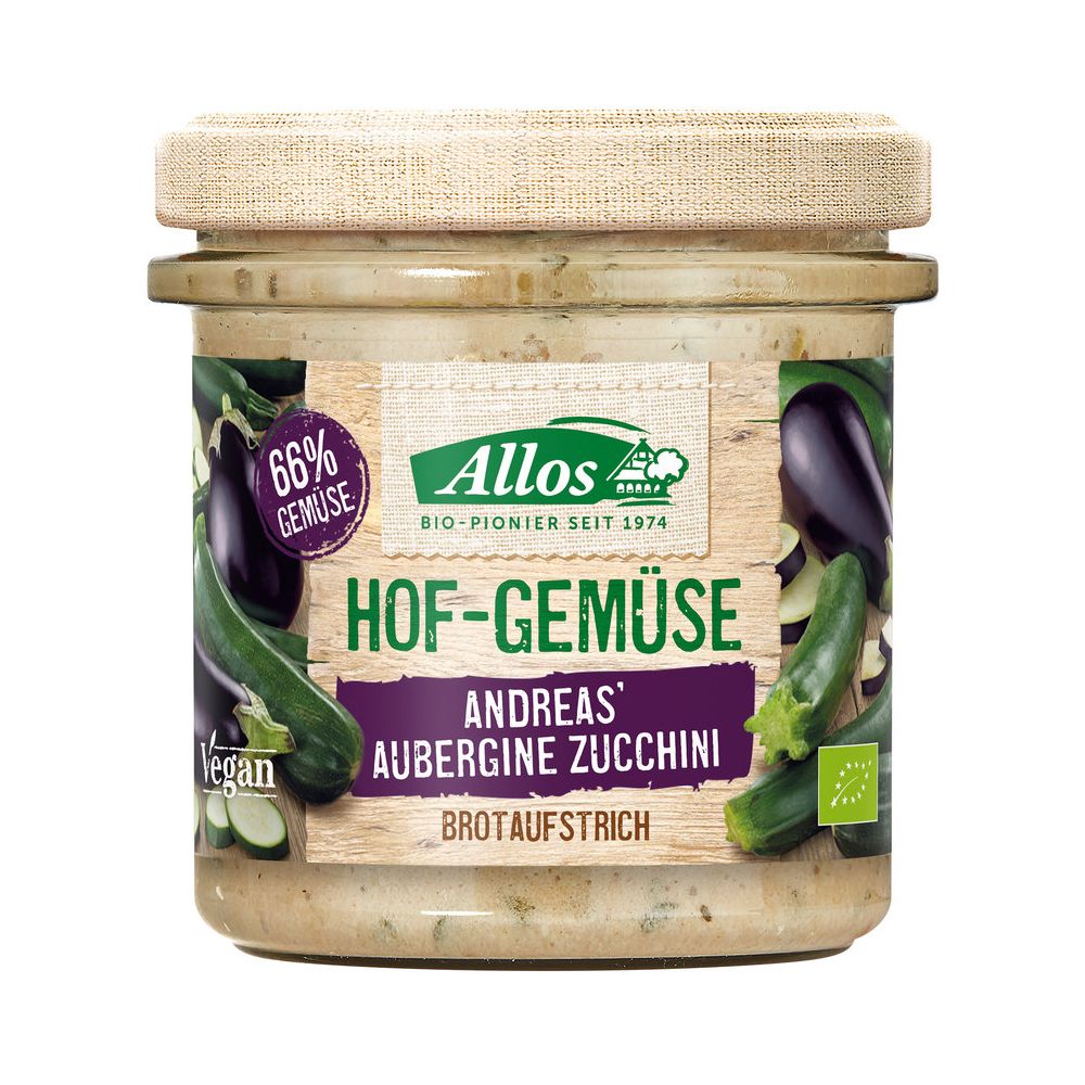 Bio Allos Hof-Gemüse Andreas Aubergine Zucchini 135g