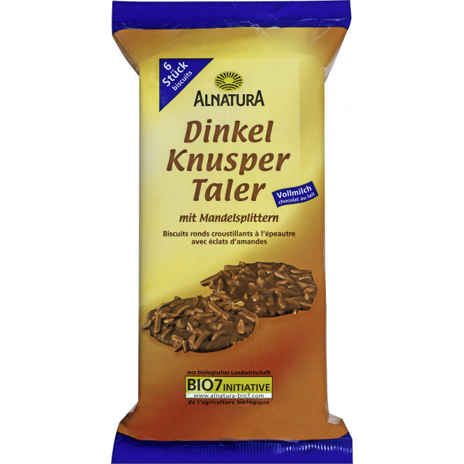 Bio Alnatura Dinkel Knusper Taler Vollmilch 100g