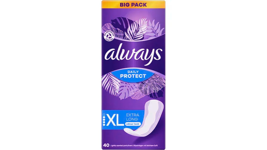 Always Daily Protect Extra Long Slipeinlagen mit leichtem Duft Big Pack 40ST