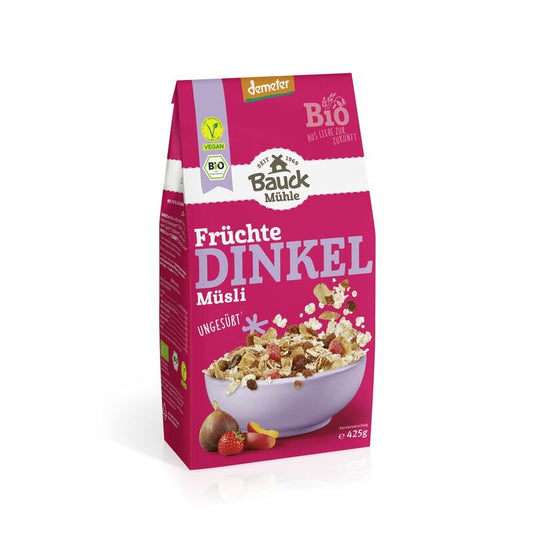 Demeter Bauckhof Dinkel Müsli Früchte 425g
