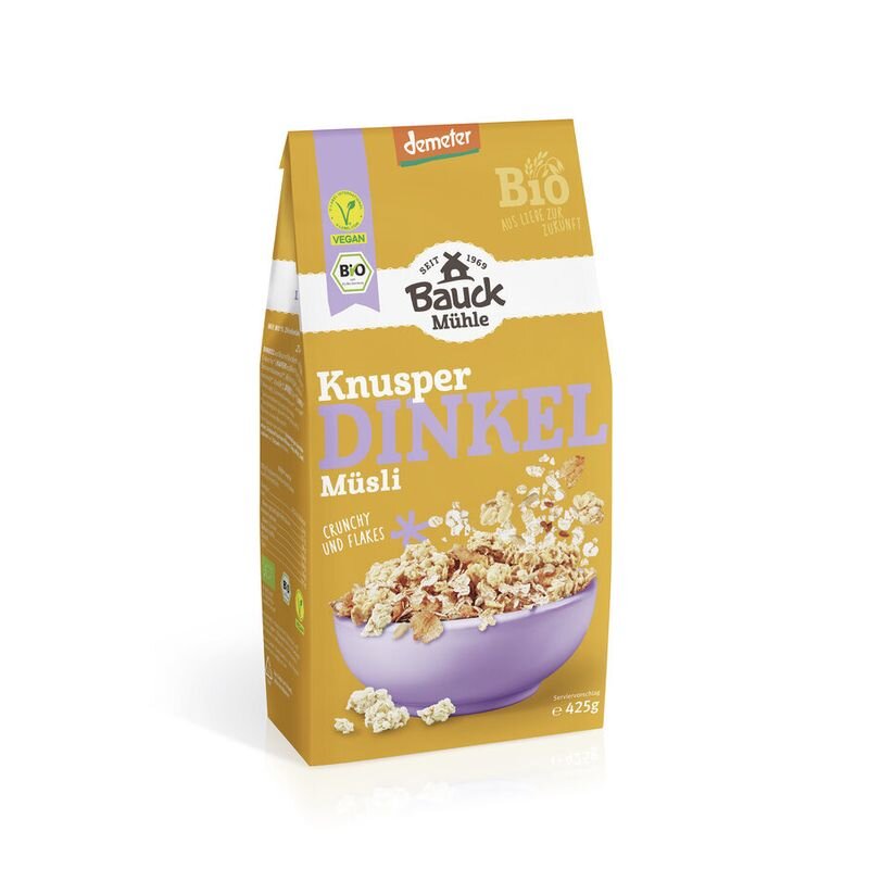 Demeter Bauckhof Dinkel Müsli Knusper 425g