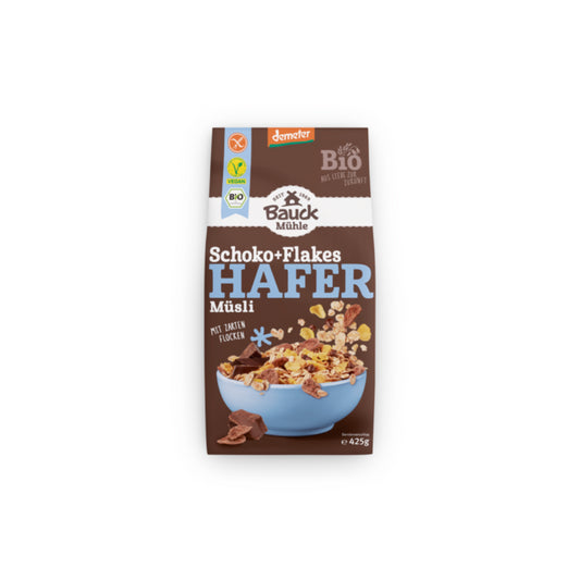 Demeter Bauckhof Hafer Müsli Schoko+Flakes glutenfrei 425g