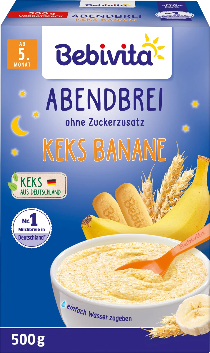 Bebivita Abendbrei Keks-Banane ab 5.Monat 500g