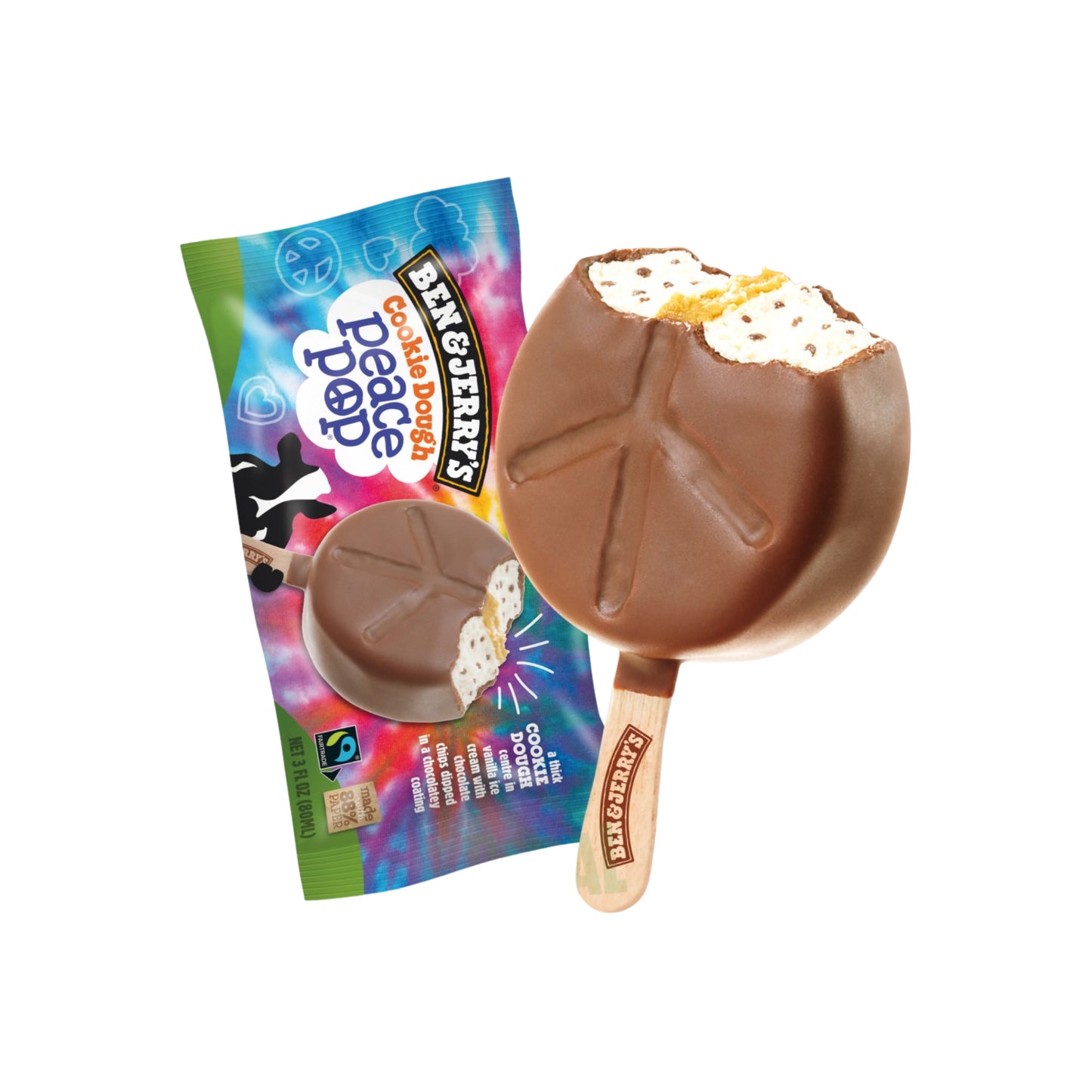 Ben&Jerrys Cookie Dough Peace Pop 80ml