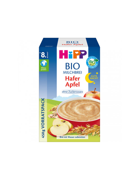 Bio Hipp Gute-Nacht-Brei Hafer Apfel ab 8.Monat 2x225g