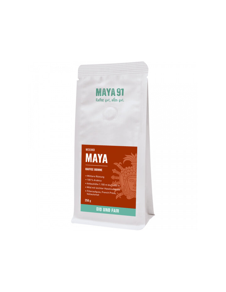 Bio Maya 1991 Kaffee ganze Bohne 250g